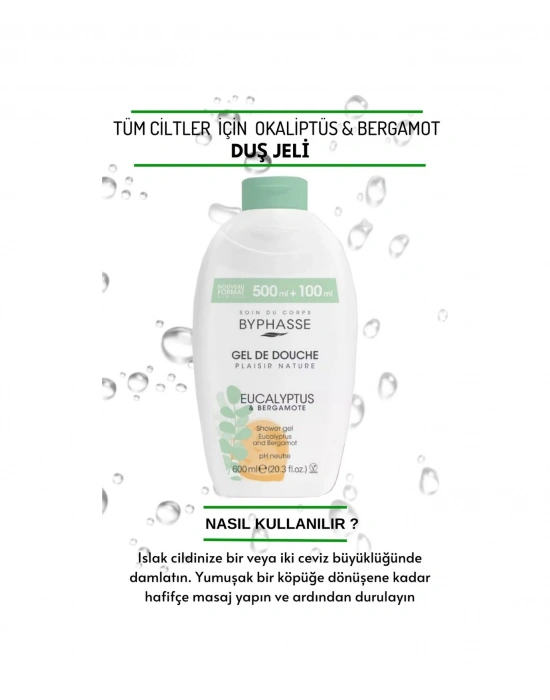 Byphasse Plaisir Natura Okaliptus & Bergamot Duş Jeli 600 ML