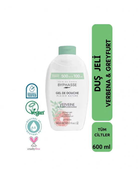 Byphasse Plaisir Natura Verbena & Greyfurt Duş Jeli 600 ML