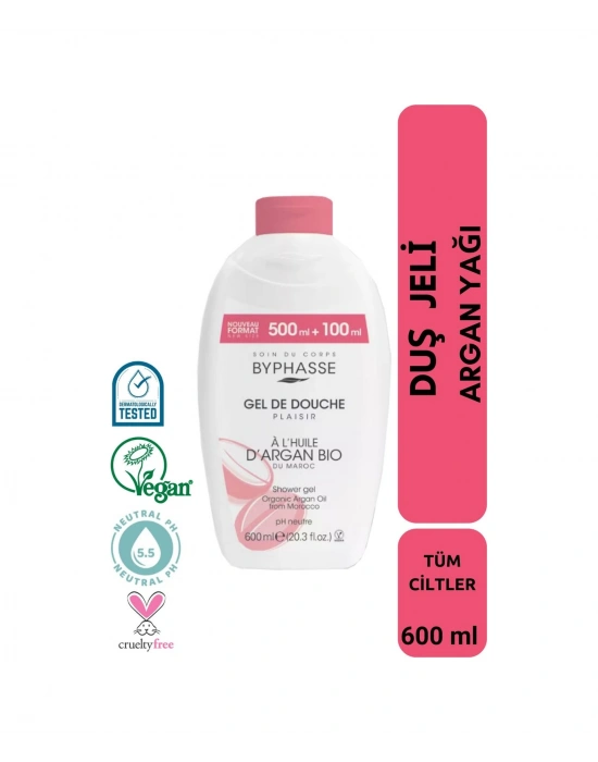 Byphasse Plaisir Organik Argan Yağı Duş Jeli 600 ML