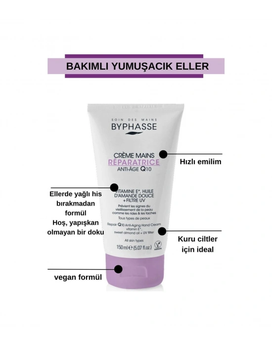 Byphasse Q10 Onarıcı El Kremi 150 ML