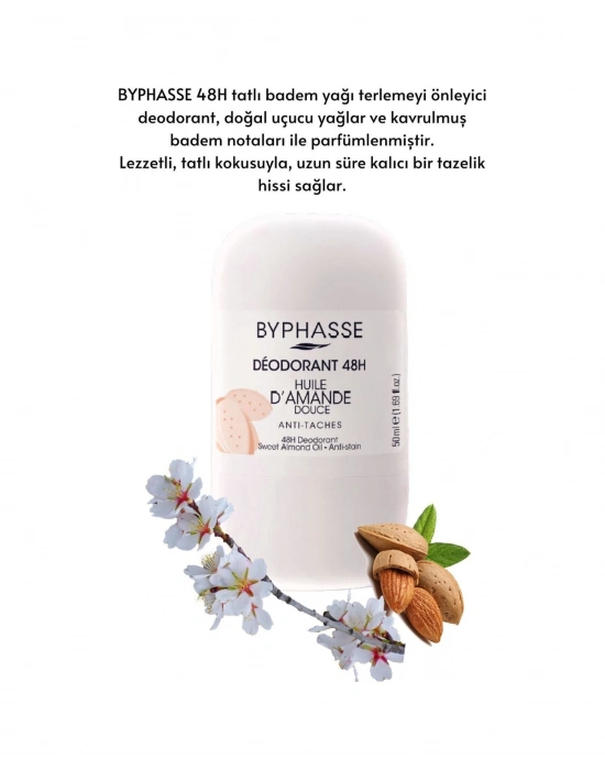 Byphasse Sweet Almond Oil 48H Kadın Roll-On Deodorant 50 ML
