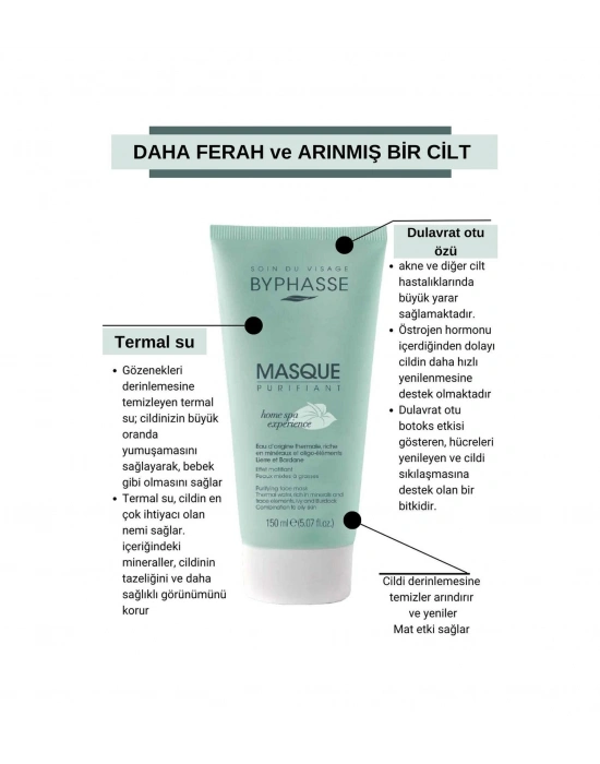 Byphasse Temizleyici Ve Arındırıcı Maske Karma Ve Yağlı Ciltler 150 ML