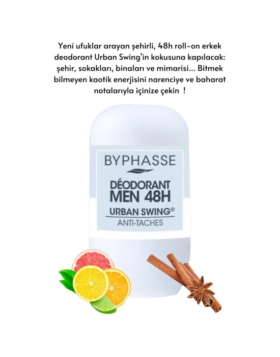 Byphasse Urban Swing 48H Erkek Roll-On Deodorant 50 ML