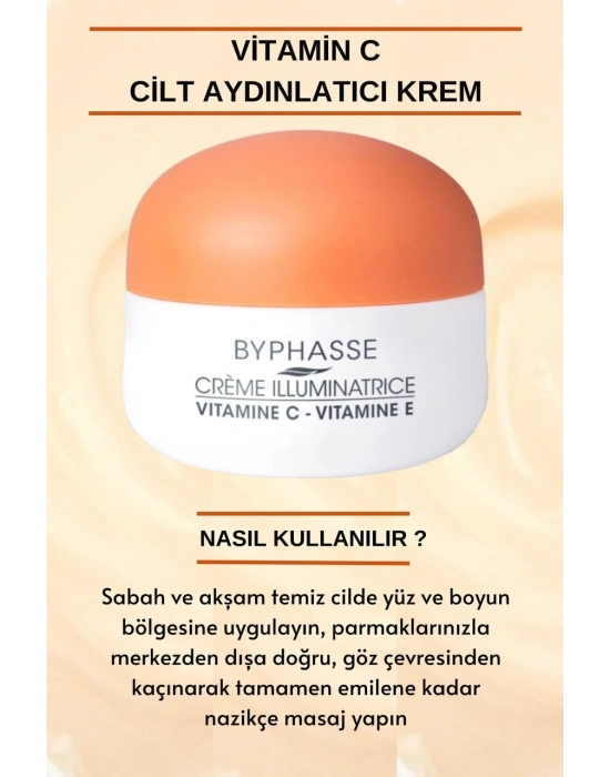 Byphasse Vitamin-C Skin Booster Aydınlatıcı Cilt Bakım Kremi 50 ML