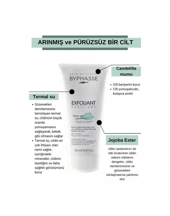 Byphasse Yağlı ve Karma Ciltler için Temizleyici ve Arındırıcı Yüz Peeling 150 ML