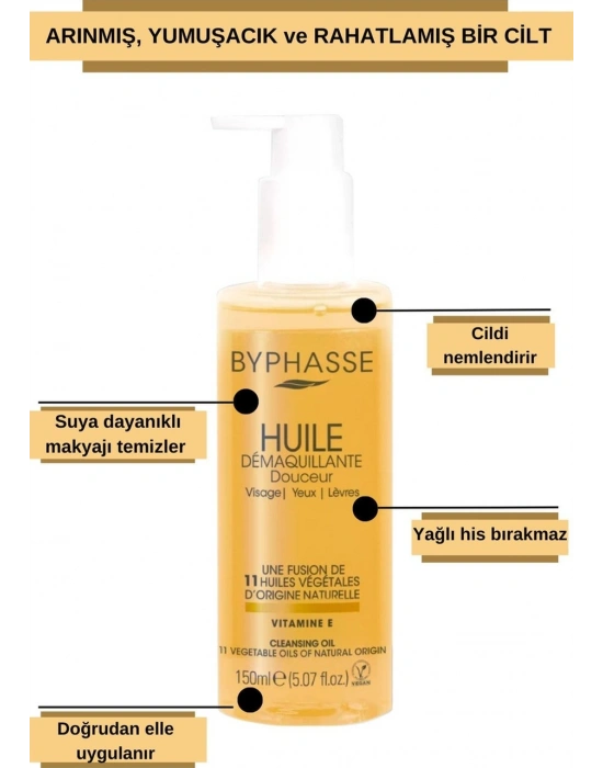 Byphasse Yüz ve Makyaj Temizleme Yağı Tüm Cilt Tipleri 150 ML