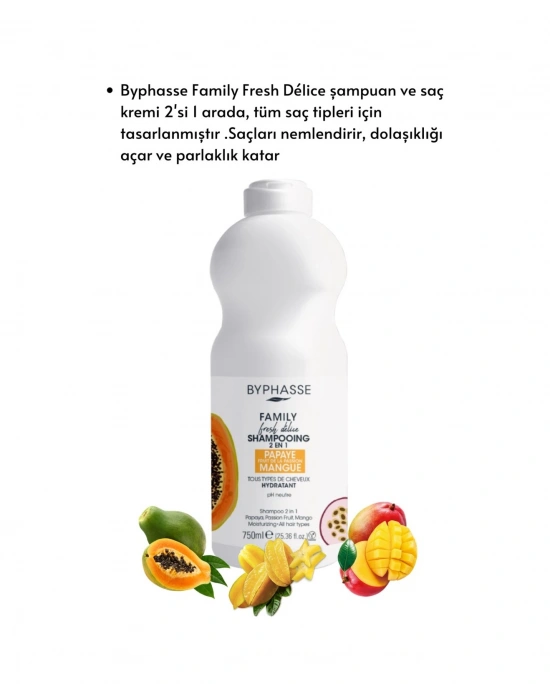 Family Fresh 2in1 Tüm Saçlara Özel Nemlendirici Şampuan 750ml