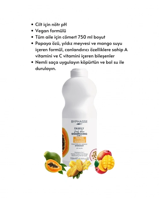 Family Fresh 2in1 Tüm Saçlara Özel Nemlendirici Şampuan 750ml