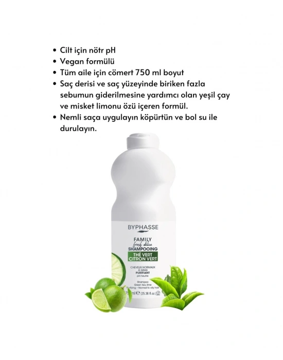 Family Fresh Normal Ve Yağlı Saçlara Özel Yesil Çay Ve Misket Limonlu Şampuan 750ml