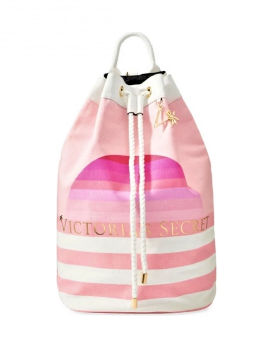 Kadın Pembe Büzgü Kapatmalı Sırt Çantası Pembe