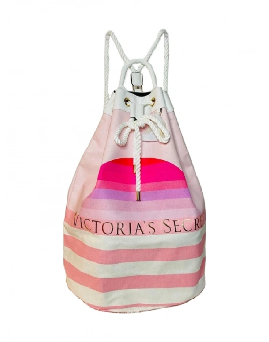 Kadın Pembe Büzgü Kapatmalı Sırt Çantası Pembe