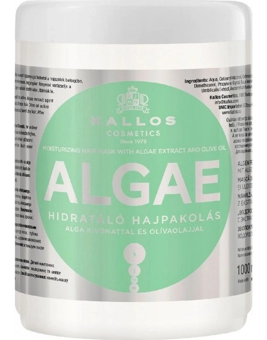 Kallos Cosmetics Algae Nemlendirici Saç Maskesi 1 L
