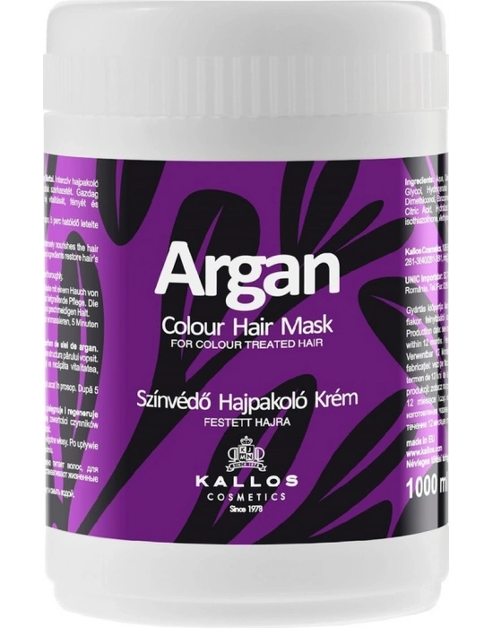Kallos Cosmetics Argan Boyalı Saçlar için Saç Maskesi 1 L