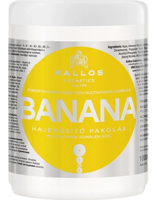 Kallos Cosmetics Banana Saç Maskesi 1 L