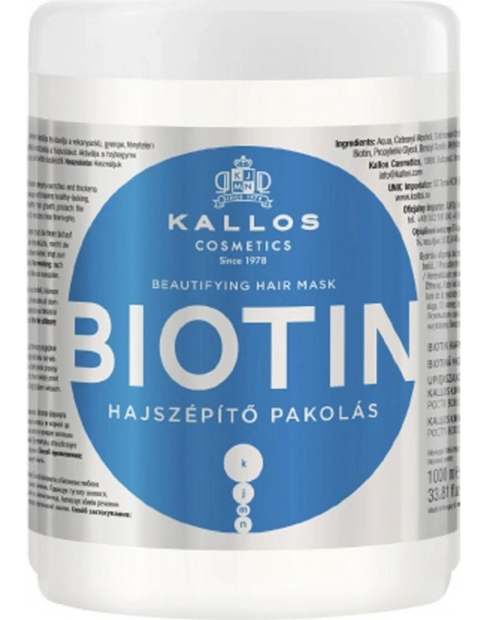 Kallos Cosmetics Biotin Saç Maskesi 1 L