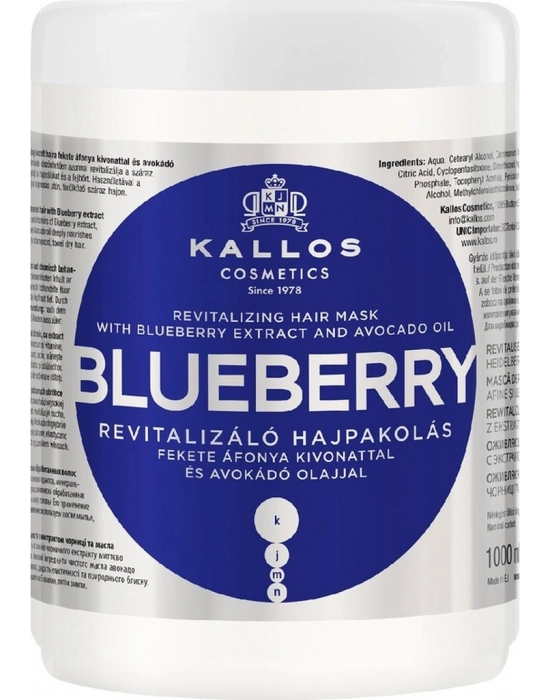 Kallos Cosmetics Blueberry Canlandırıcı Saç Maskesi 1 L