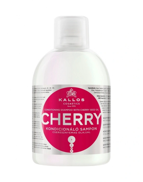 Kallos Cosmetics Cherry Kiraz Çekirdeği Yağlı Şampuan 1 L