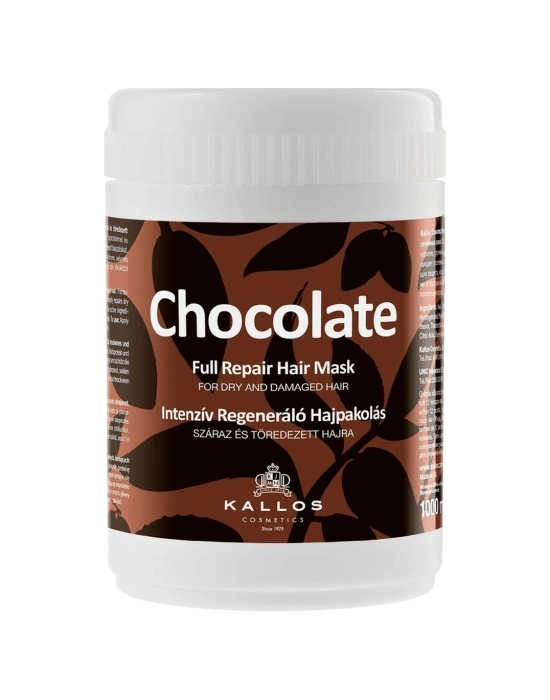 Kallos Cosmetics Chocolate Kakao Özlü Tam Onarım Saç Maskesi 1 L