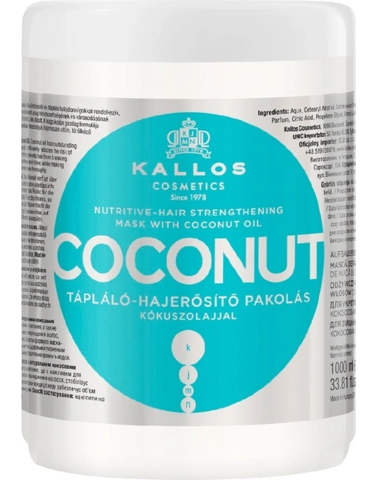 Kallos Cosmetics Coconut Saç Maskesi 1 L