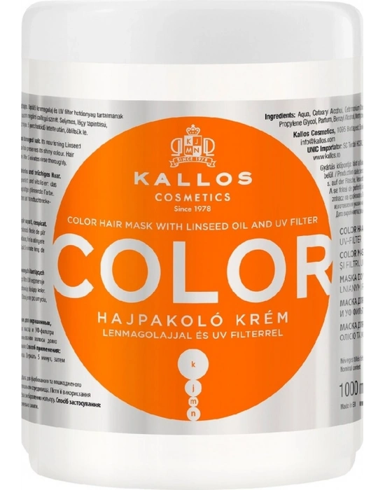 Kallos Cosmetics Color Hair Boyalı Saçlar için Saç Maskesi 1 L
