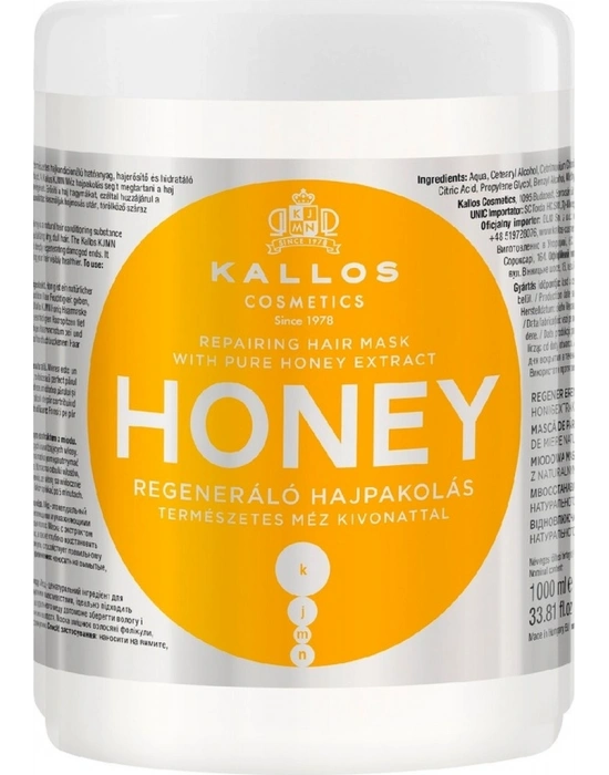 Kallos Cosmetics Honey Onarıcı Saç Maskesi 1 L