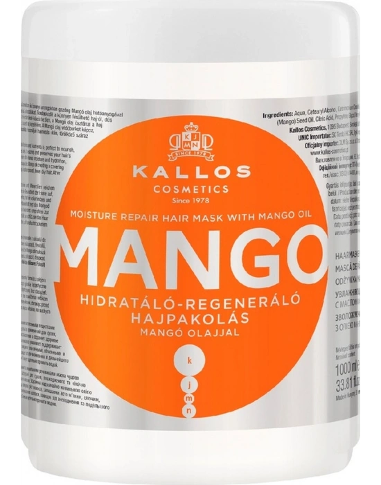 Kallos Cosmetics Mango Onarıcı Saç Maskesi 1 L
