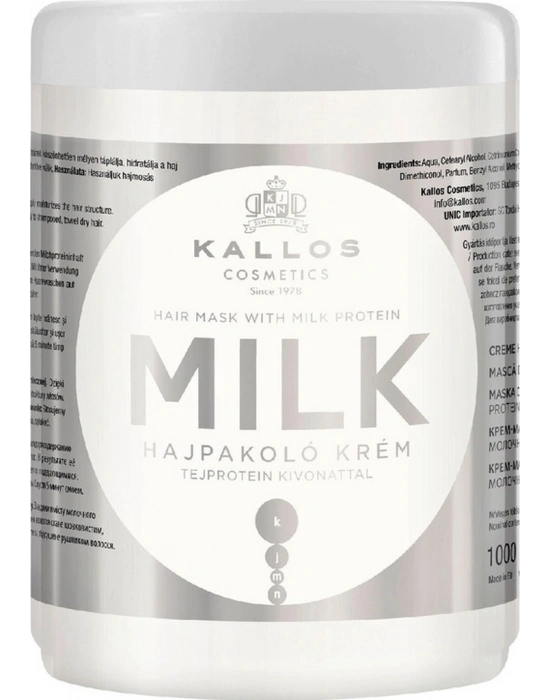 Kallos Cosmetics Milk Hair Maske Süt Proteinli Saç Maskesi 1 L