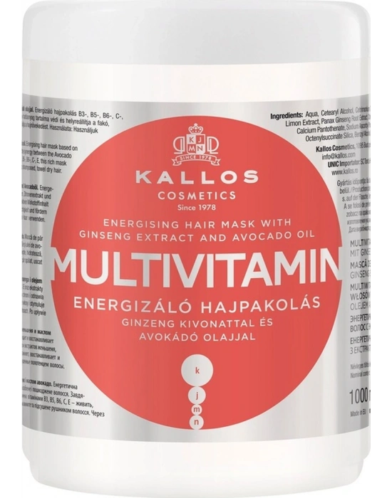 Kallos Cosmetics Multivitamin Energizing Saç Maskesi 1 L