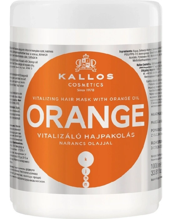 Kallos Cosmetics Orange Canlandırıcı Saç Maskesi 1 L