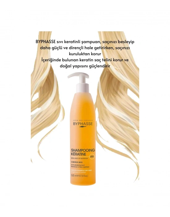 Keratin Şampuan Kuru Saçlar Yüksek Koruyucu 520 Ml