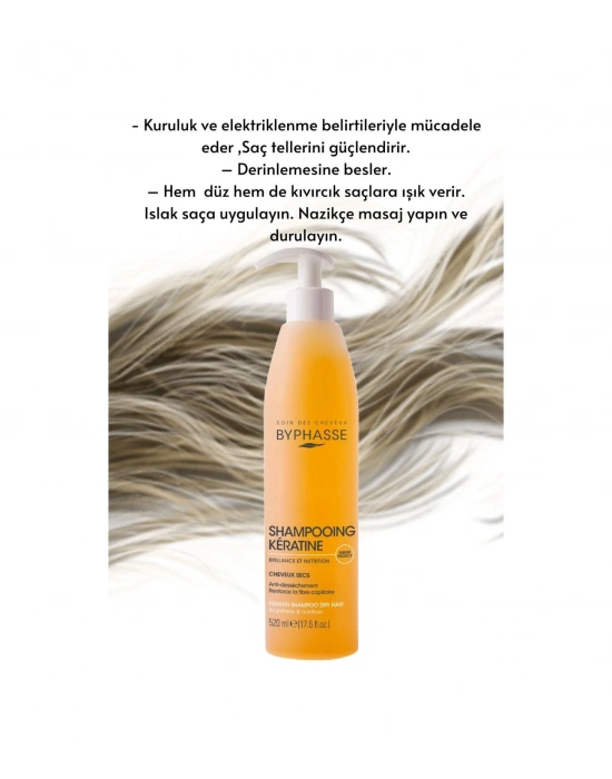 Keratin Şampuan Kuru Saçlar Yüksek Koruyucu 520 Ml
