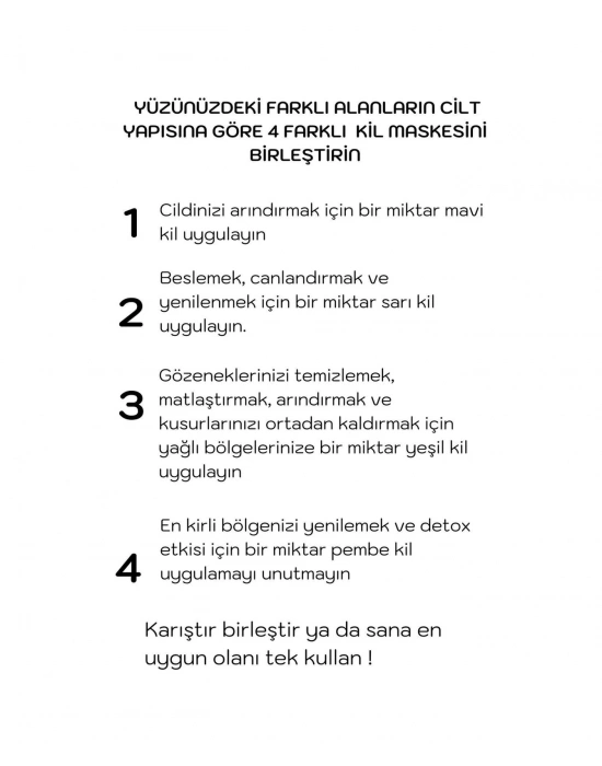 Multimasking Dörtlü Cilt Bakım Kil Maskesi Seti