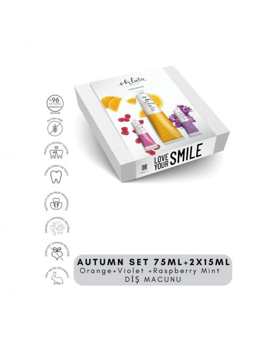 Ohlala Orange Mint 75 Ml + Violet Mint 15 Ml + Raspberry Mint 15 Ml Autumn Set Diş Macunu