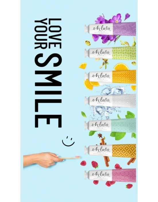 Ohlala Pistachio, Raspberry & Violet Mint Premium Set 3 X 75 Ml Diş Macunu