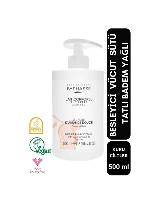 Tatlı Badem Yağlı Besleyici Vücut Sütü Pratik Pompalı Ambalaj 500ml