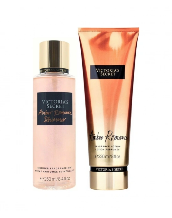 Victorias Secret Amber Romance Shimmer & Amber Romance Vücut Losyonu Ve Spreyi 2li Set