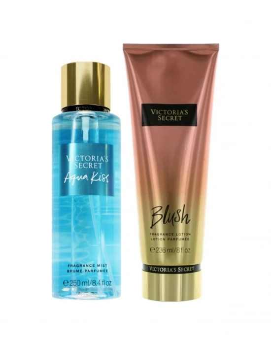 Victorias Secret Aqua Kiss & Blush Vücut Losyonu Ve Spreyi 2li Set