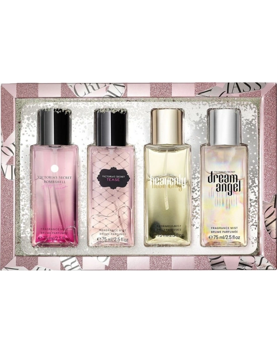 Victorias Secret Bombshell + Dream Angel + Heavenly + Tease Kadın Vücut Spreyi 4 x 75 ML