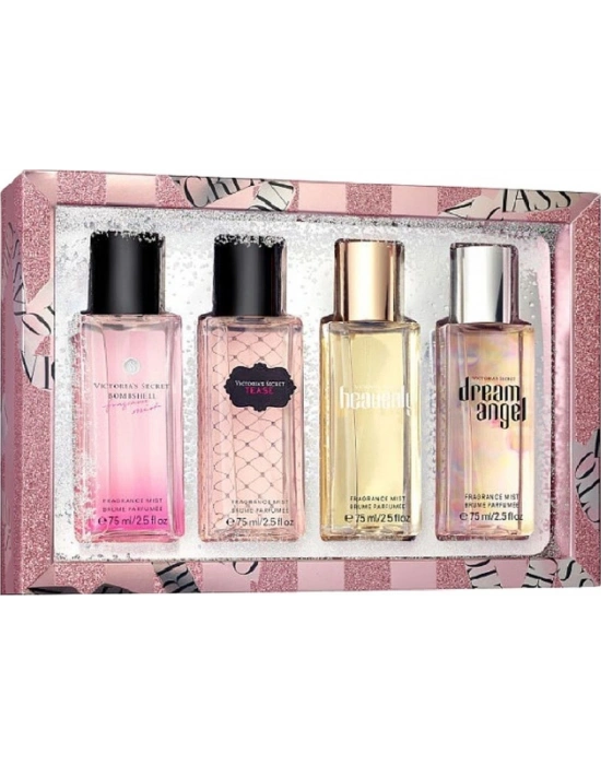 Victorias Secret Bombshell + Dream Angel + Heavenly + Tease Kadın Vücut Spreyi 4 x 75 ML