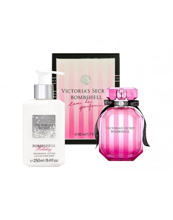 Victorias Secret Bombshell Kadın Parfüm EDP 50 ML + Bombshell Holiday Vücut Losyonu 250 ML