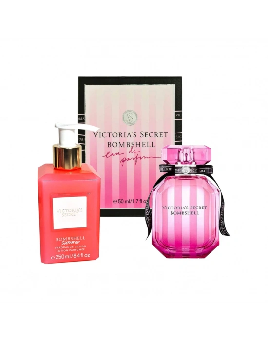 Victorias Secret Bombshell Kadın Parfüm EDP 50 ML + Bombshell Summer Vücut Losyonu 250 ML