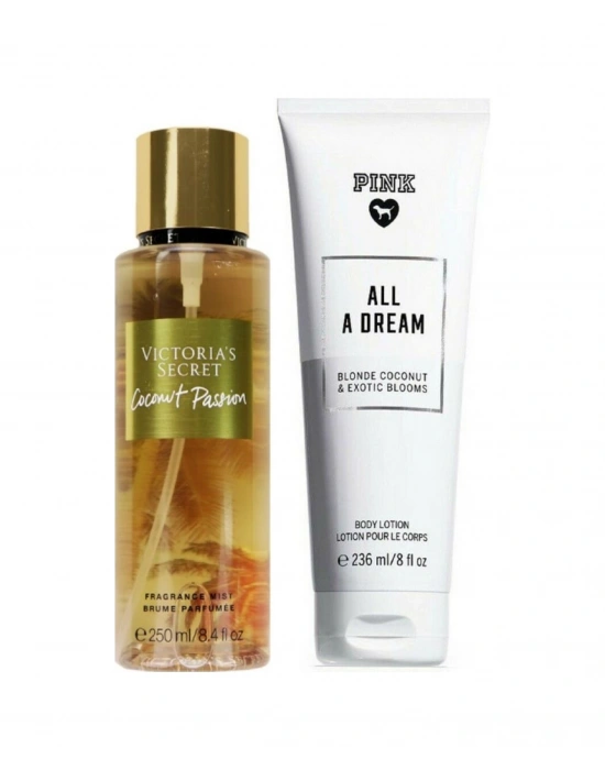 Victorias Secret Coconut Passion & All A Dream Vücut Losyonu Ve Spreyi 2li Set