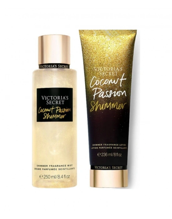 Victorias Secret Coconut Passion Shimmer Vücut Losyonu 236 ML + Coconut Passion Shimmer Vücut Spreyi 250 ML