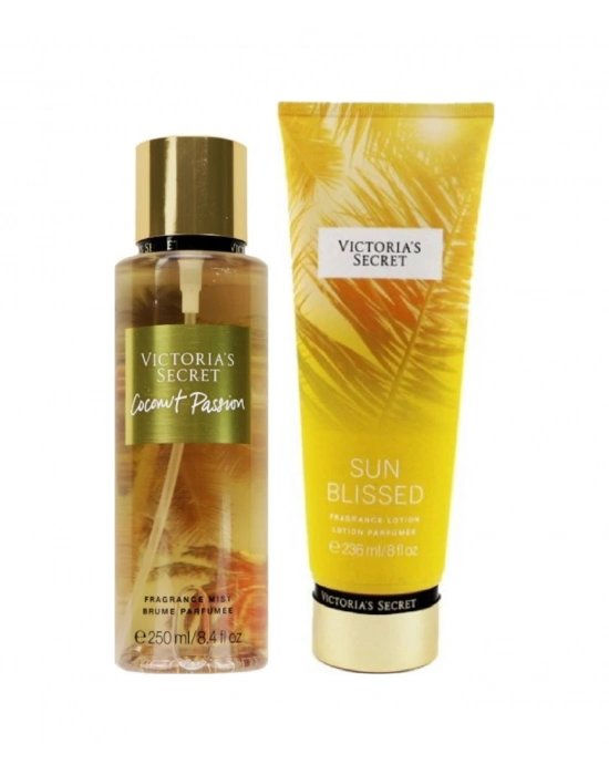 Victorias Secret Coconut Passion & Sun Blissed Vücut Losyonu Ve Spreyi 2li Set