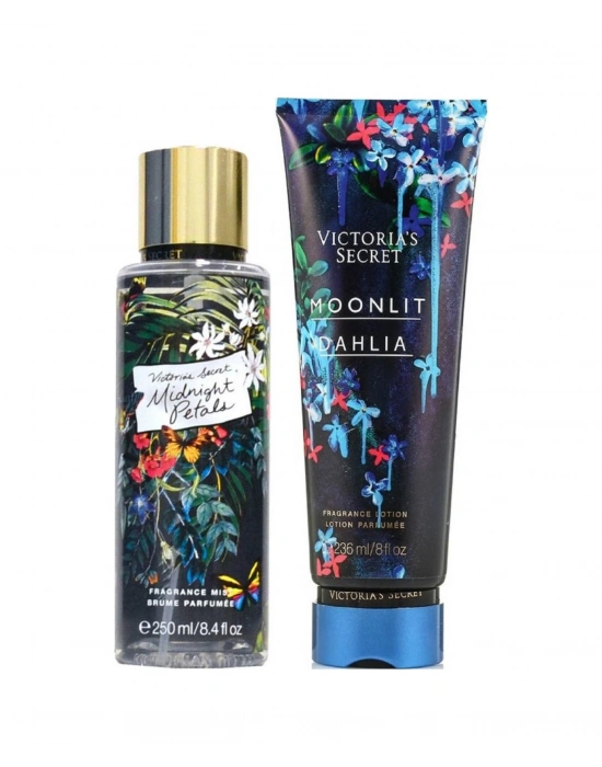 Victorias Secret Midnight Petals & Moonlit Dahlia Vücut Losyonu Ve Spreyi 2li Set