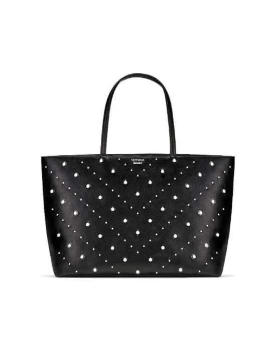 Victorias Secret Siyah Metal Aksesuar Detayli Omuz Çantası Siyah