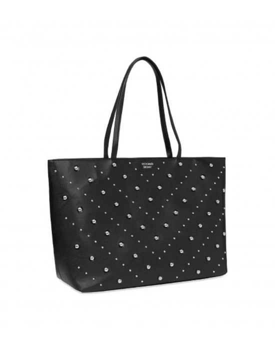 Victorias Secret Siyah Metal Aksesuar Detayli Omuz Çantası Siyah