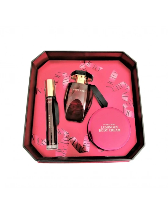 Victorias Secret Very Sexy Kadın Parfüm EDP 50 ML + EDP 7 ML + Vücut Kremi 85 G
