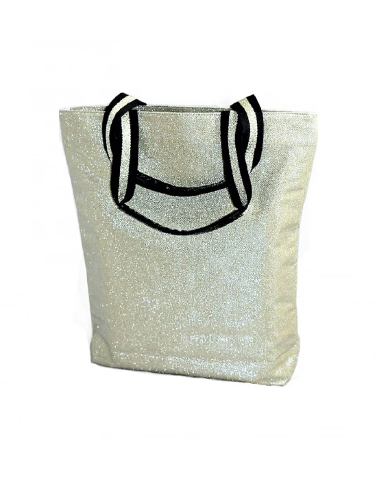 Victorias Secret Vs Official Fashion Show Glamour Glitter Gold Tote With Heart Logo Altın