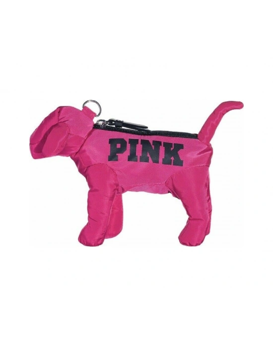 Victorias Secret Vs Pink Katlanabilir Puantiyeli Pupy Temalı Mini Çanta Siyah